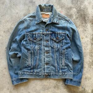 Vintage 70s Levi's Type 3 #527 Stamp Denim Trucker Jean Jacket Size Small